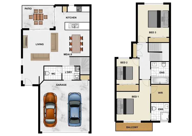 Floorplan of Homely townhouse listing, Unit 49/40 Lakefield Pl, Runcorn QLD 4113