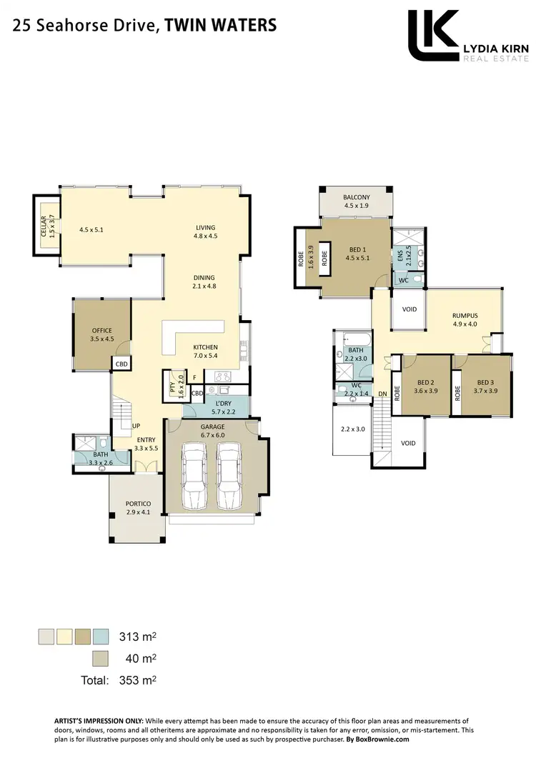 Floorplan of Homely house listing, 25 Seahorse Dr, Twin Waters QLD 4564