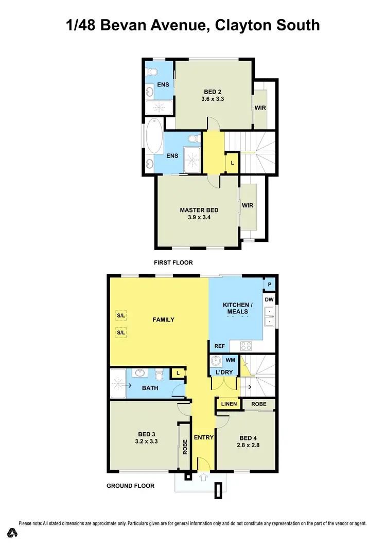 Floorplan of Homely townhouse listing, Unit 1/48 Bevan Ave, Clayton South VIC 3169
