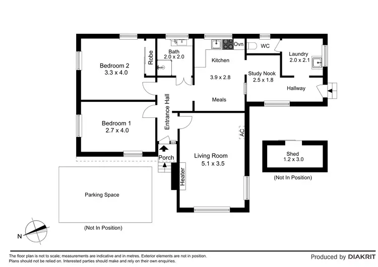Floorplan of Homely unit listing, Unit 1/7 Bernard St, Maidstone VIC 3012