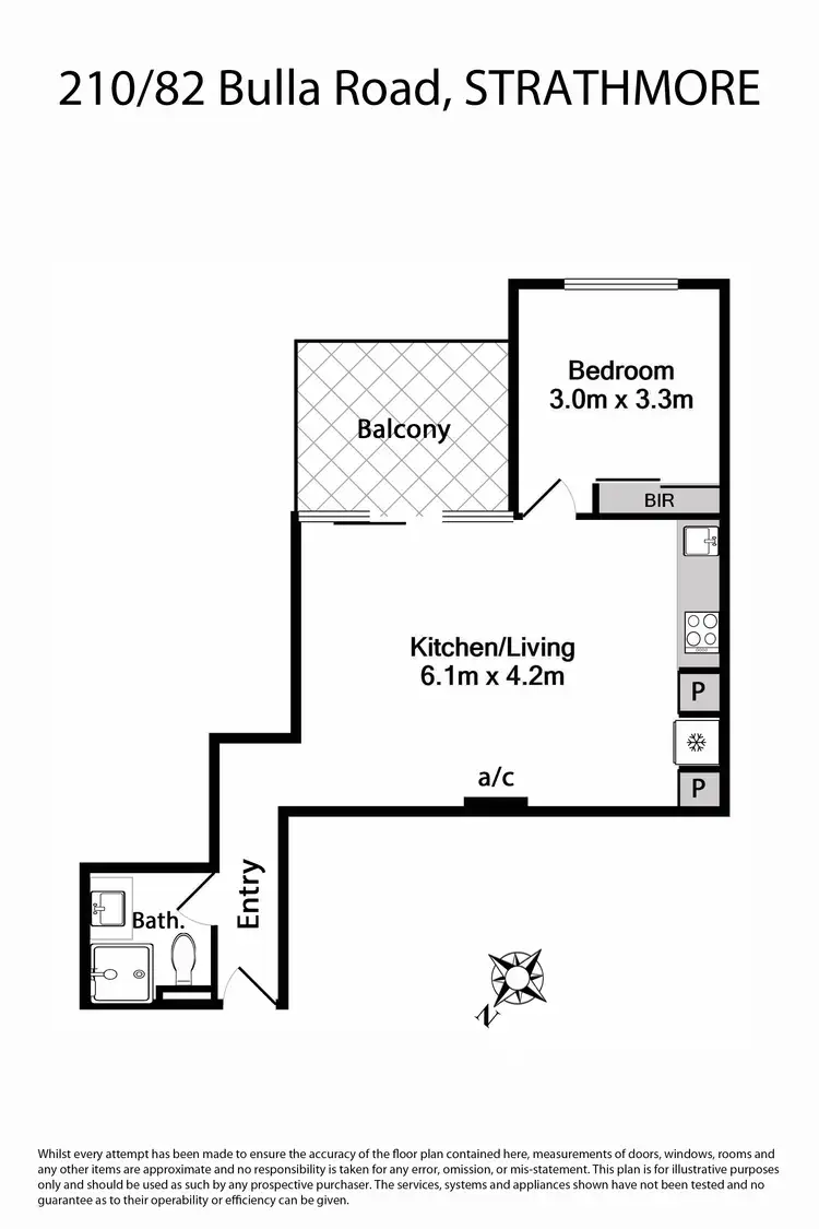 Floorplan of Homely apartment listing, 210/82 Bulla Road, Strathmore VIC 3041