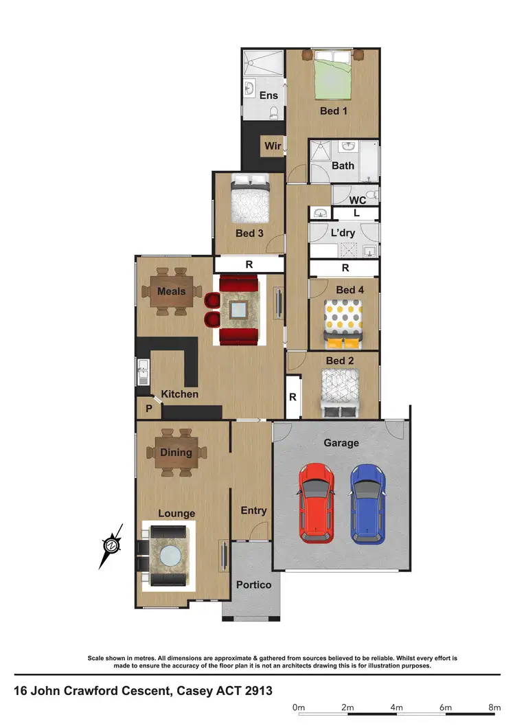 Floorplan of Homely house listing, 16 John Crawford Cres, Casey ACT 2913