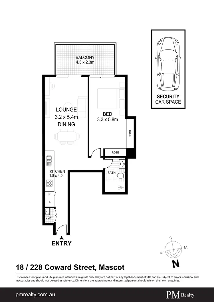 Floorplan of Homely apartment listing, 18/228 Coward St, Mascot NSW 2020