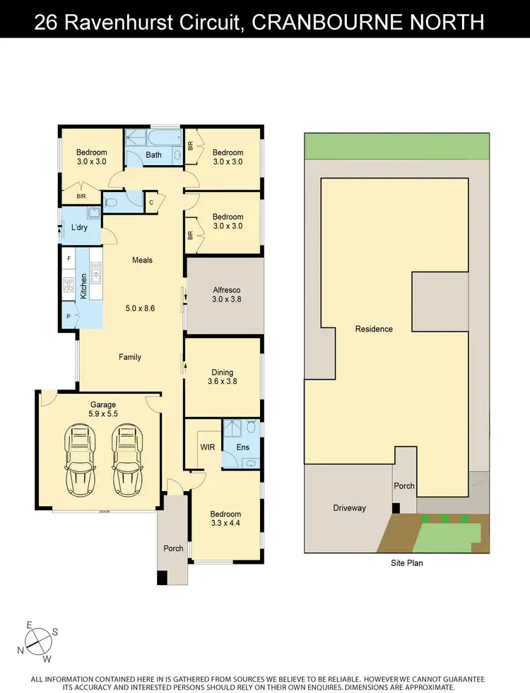 Floorplan of Homely house listing, 26 Ravenhurst Cct, Cranbourne North VIC 3977