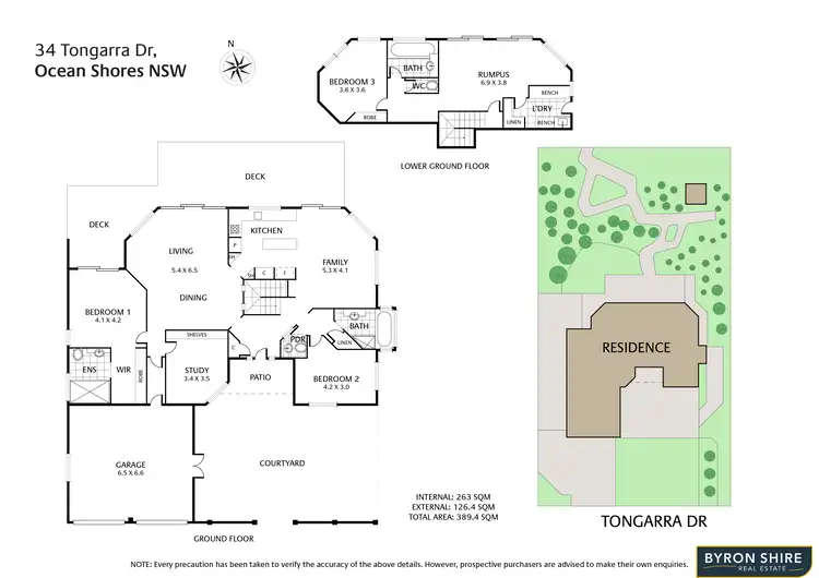 Floorplan of Homely house listing, 34 Tongarra Dr, Ocean Shores NSW 2483