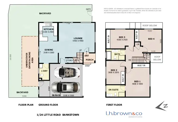 Floorplan of Homely townhouse listing, 1/24 Little Road, Bankstown NSW 2200