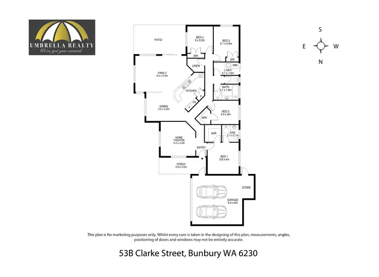 Floorplan of Homely house listing, 53B Clarke St, South Bunbury WA 6230