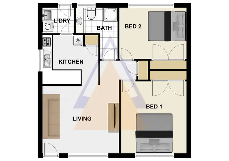 Floorplan of Homely townhouse listing, Unit 2/78 Ewing Rd, Woodridge QLD 4114
