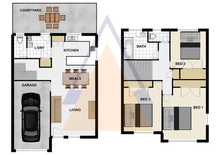 Floorplan of Homely townhouse listing, Unit 34/15 Vitko St, Woodridge QLD 4114
