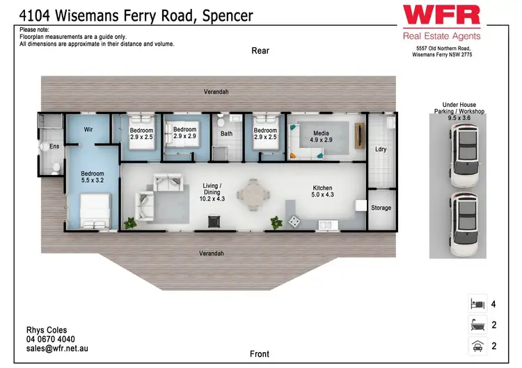 Floorplan of Homely house listing, 4104 Wisemans Ferry Rd, Spencer NSW 2775
