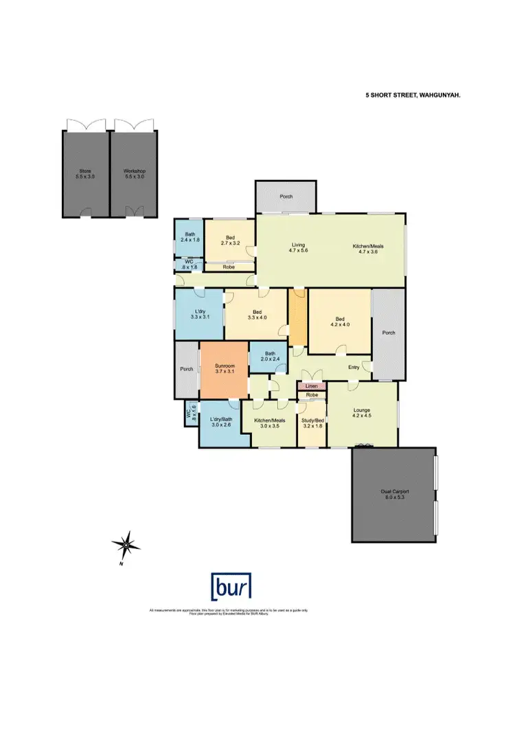 Floorplan of Homely house listing, 5 Short Street, Wahgunyah VIC 3687