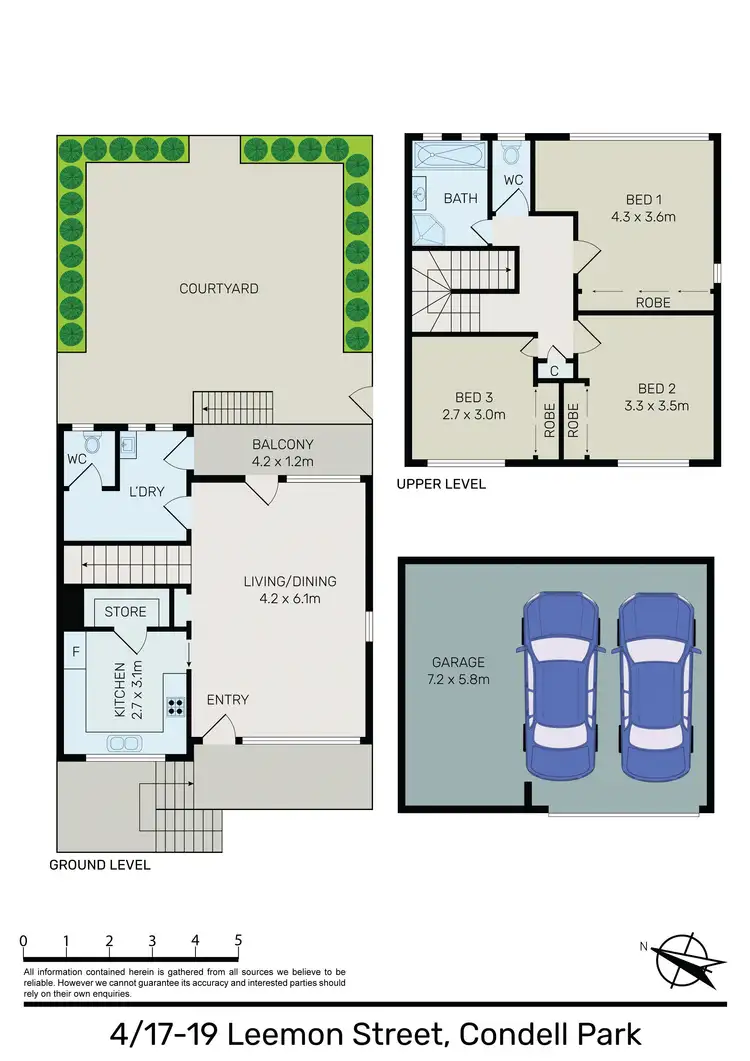 Floorplan of Homely townhouse listing, Unit 4/17-19 Leemon St, Condell Park NSW 2200