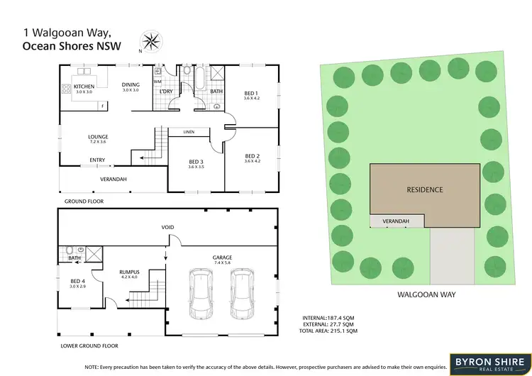 Floorplan of Homely house listing, 1 Walgooan Way, Ocean Shores NSW 2483