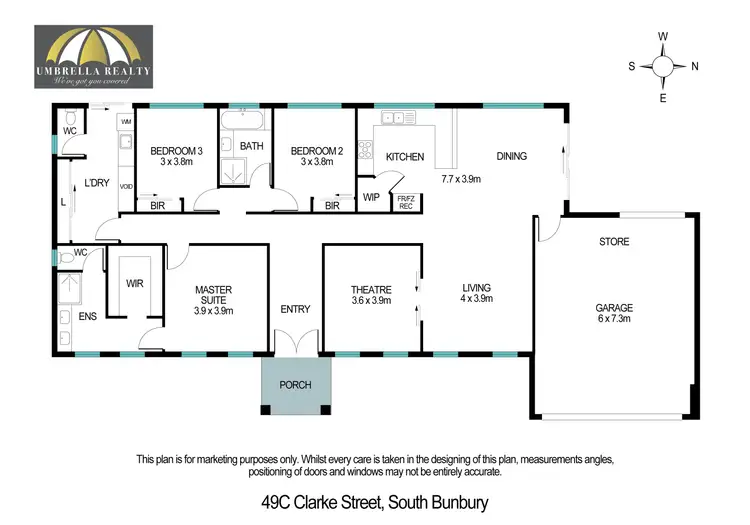 Floorplan of Homely unit listing, 49C Clarke St, South Bunbury WA 6230