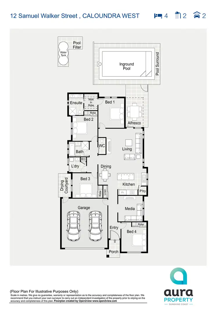Floorplan of Homely house listing, 12 Samuel Walker St, Baringa QLD 4551