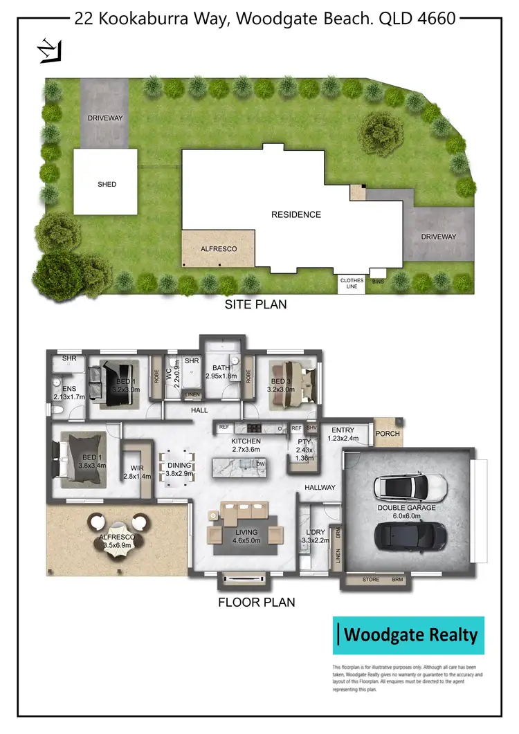 Floorplan of Homely house listing, 22 Kookaburra Way, Woodgate QLD 4660