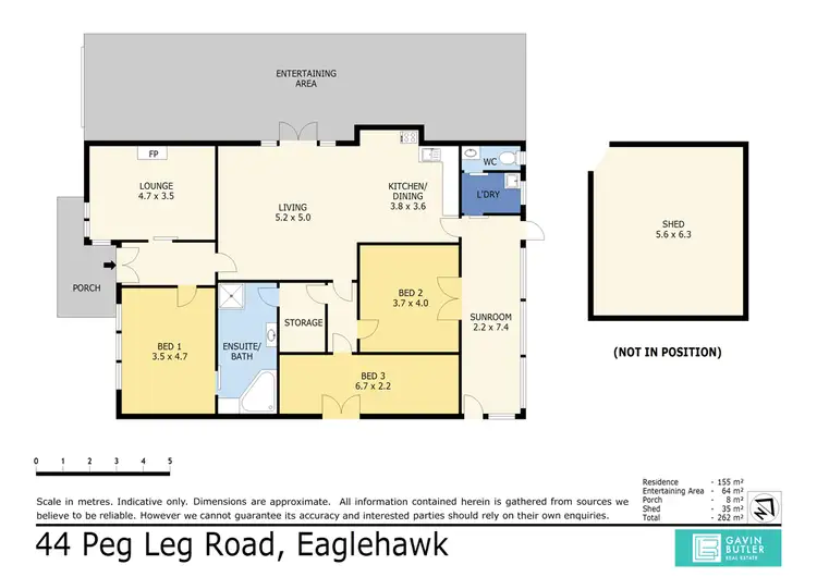 Floorplan of Homely house listing, 44 Peg Leg Rd, Eaglehawk VIC 3556