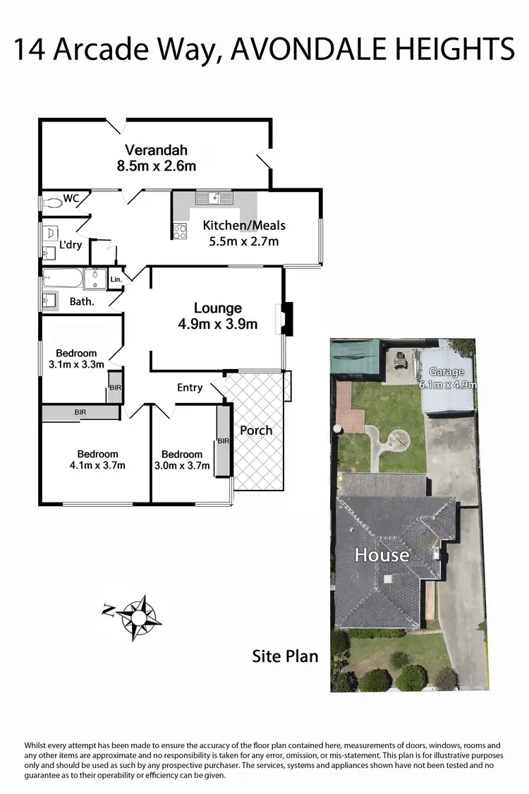 Floorplan of Homely house listing, 14 Arcade Way, Avondale Heights VIC 3034