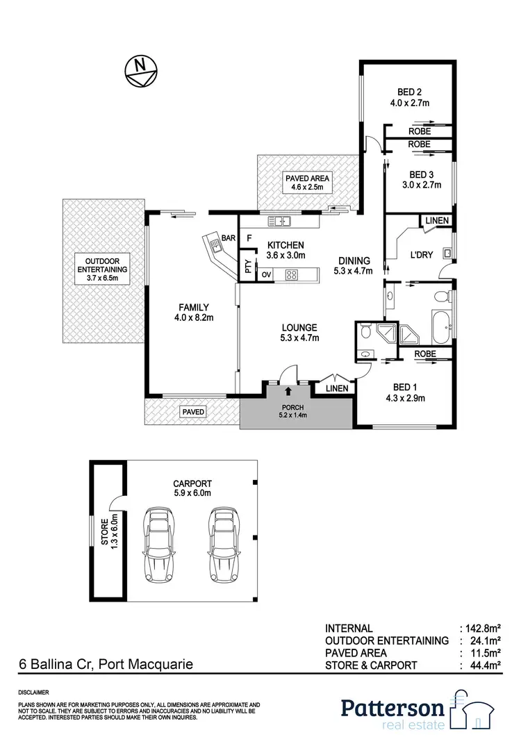Floorplan of Homely house listing, 6 Ballina Cres, Port Macquarie NSW 2444