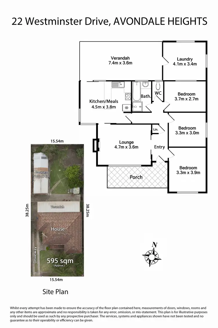 Floorplan of Homely house listing, 22 Westminster Drive, Avondale Heights VIC 3034