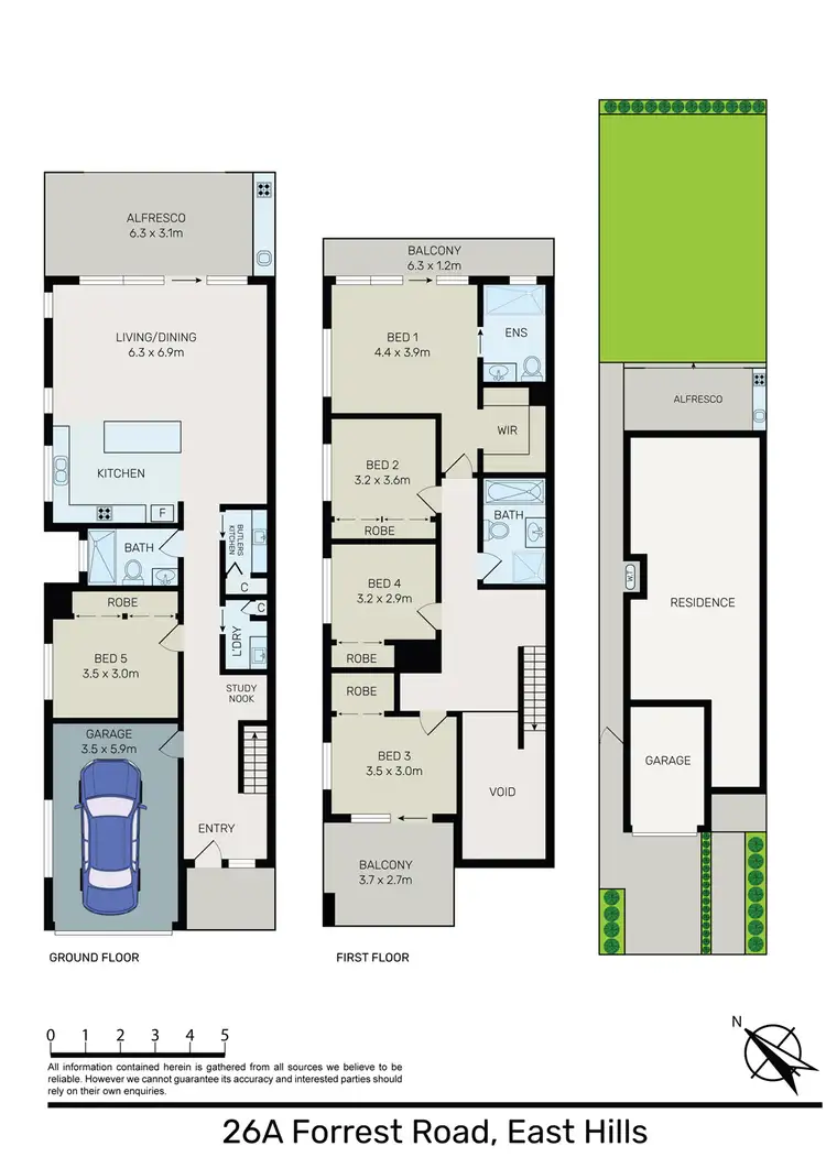 Floorplan of Homely semi-detached listing, 26A Forrest Rd, East Hills NSW 2213