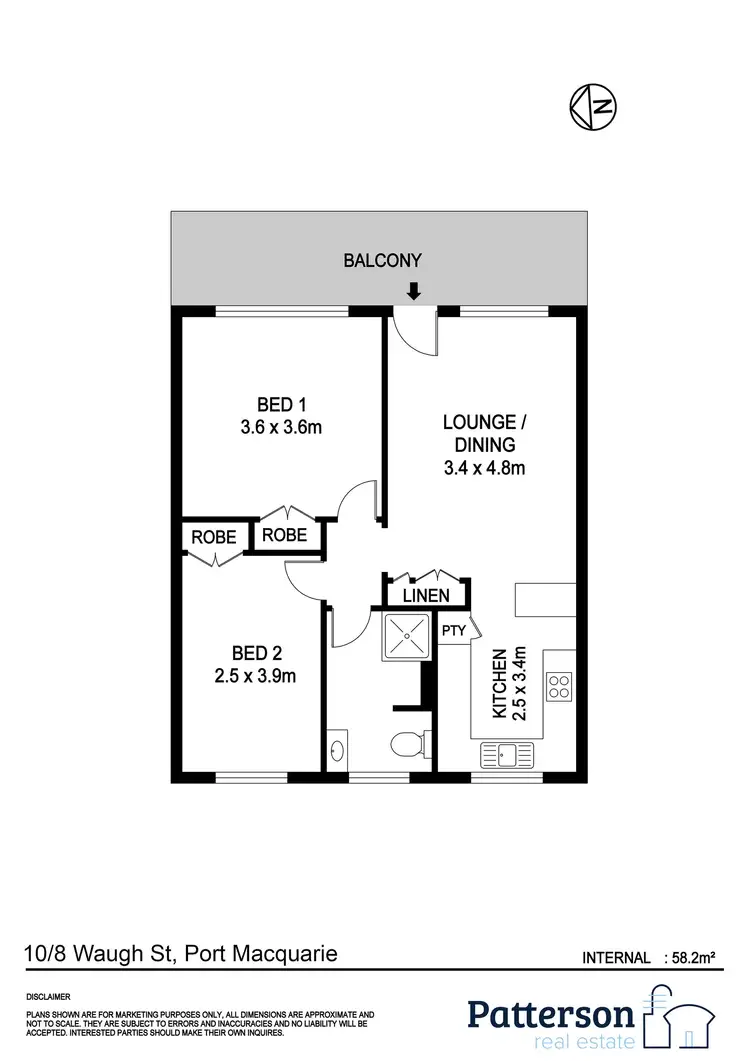 Floorplan of Homely unit listing, Unit 10/8 Waugh St, Port Macquarie NSW 2444