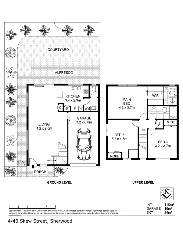 Floorplan of Homely townhouse listing, Unit 4/40 Skew St, Sherwood QLD 4075