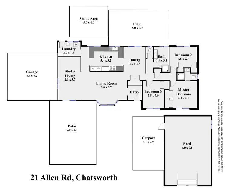 Floorplan of Homely house listing, 21 Allen Rd, Chatsworth QLD 4570