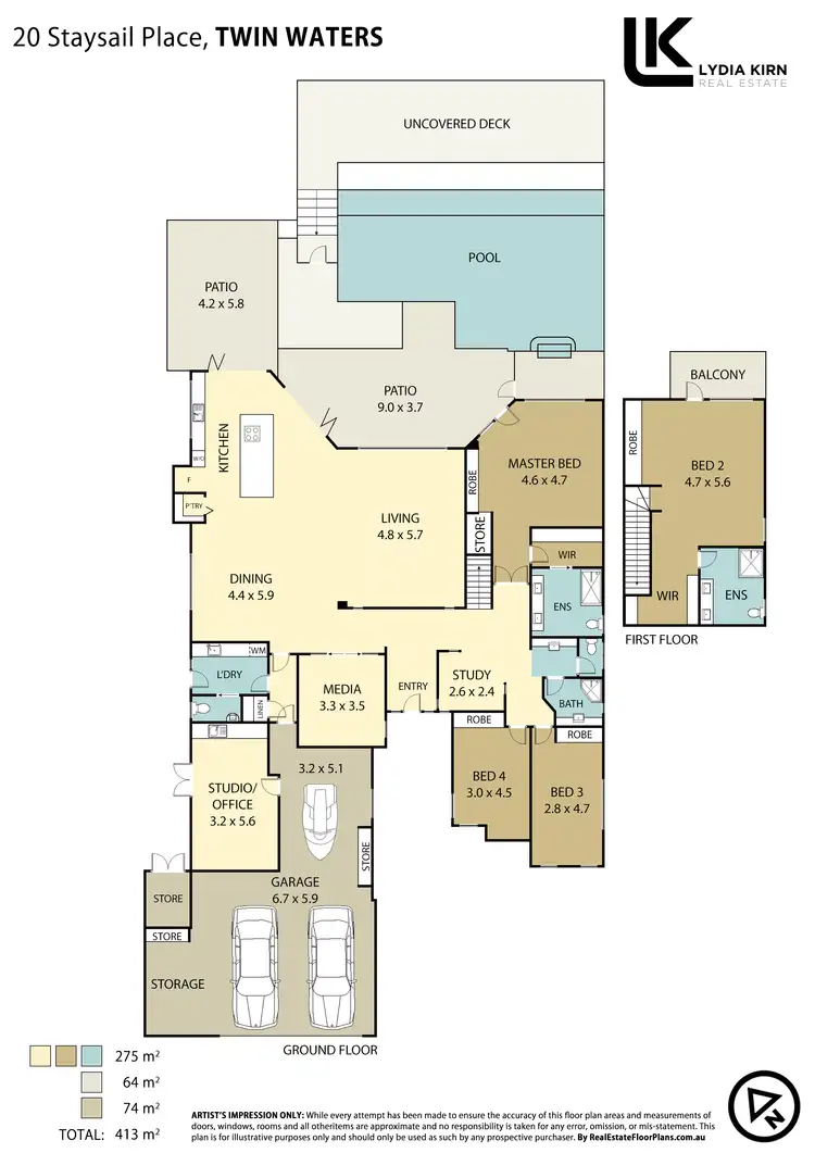 Floorplan of Homely house listing, 20 Staysail Pl, Twin Waters QLD 4564