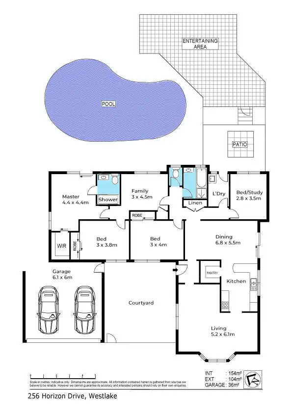 Floorplan of Homely house listing, 256 Horizon Dr, Westlake QLD 4074