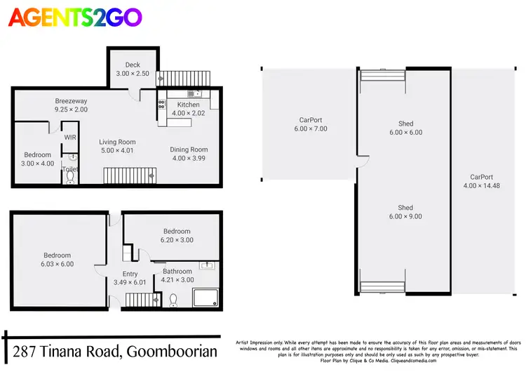 Floorplan of Homely house listing, 287 Tinana Rd, Goomboorian QLD 4570