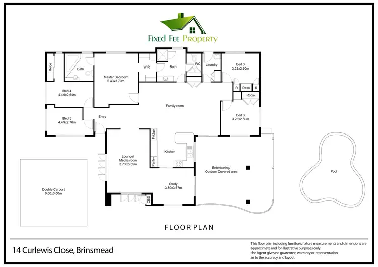 Floorplan of Homely house listing, 14 Curlewis Cl, Brinsmead QLD 4870