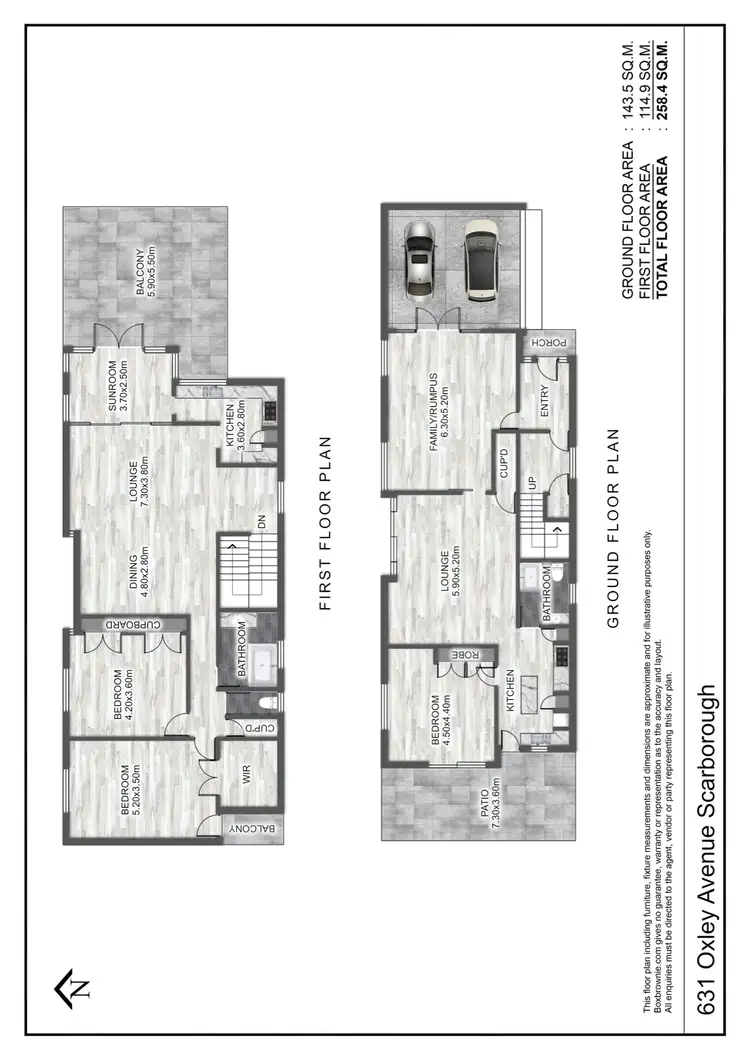 Floorplan of Homely house listing, 631 Oxley Ave, Scarborough QLD 4020