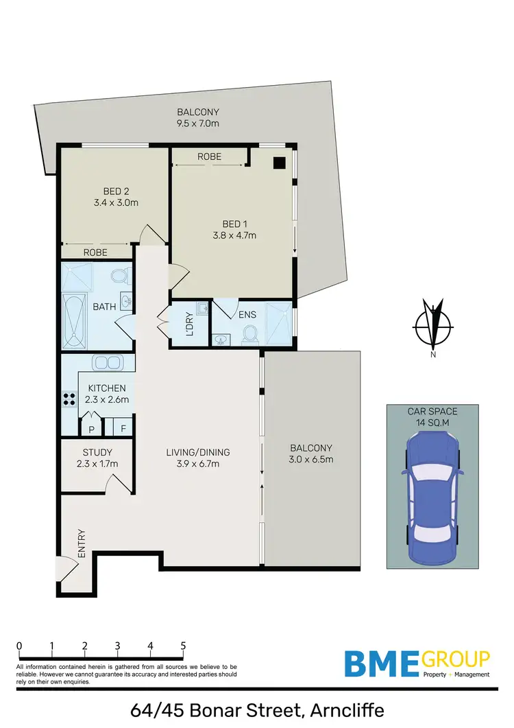 Floorplan of Homely apartment listing, Unit 64/45 Bonar St, Arncliffe NSW 2205