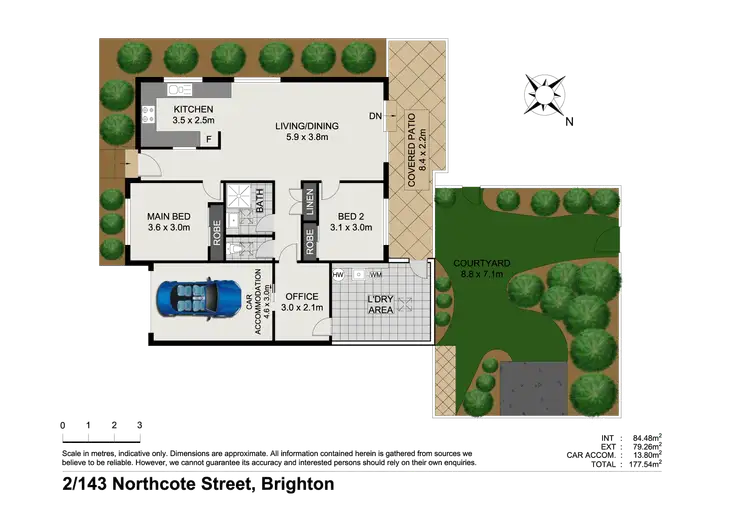 Floorplan of Homely villa listing, Unit 2/143 Northcote St, Brighton QLD 4017