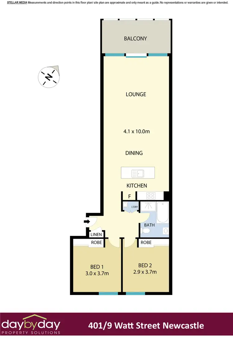 Floorplan of Homely unit listing, Unit 401/9 Watt St, Newcastle NSW 2300