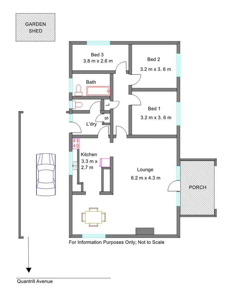 Floorplan of Homely house listing, 5 Quantrill Ave, Benalla VIC 3672