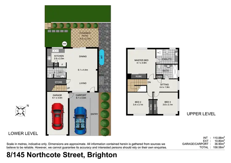 Floorplan of Homely townhouse listing, Unit 8/145 Northcote St, Brighton QLD 4017