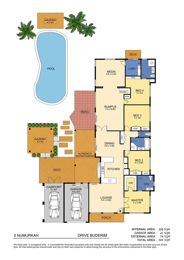 Floorplan of Homely house listing, 5 Numurkah Drive, Buderim QLD 4556