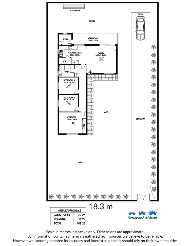 Floorplan of Homely house listing, 44 Folland Ave, Northfield SA 5085