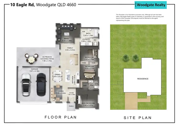 Floorplan of Homely house listing, 10 Eagle Rd, Woodgate QLD 4660