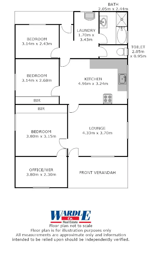 Floorplan of Homely house listing, 42 Muirkirk St, Jamestown SA 5491
