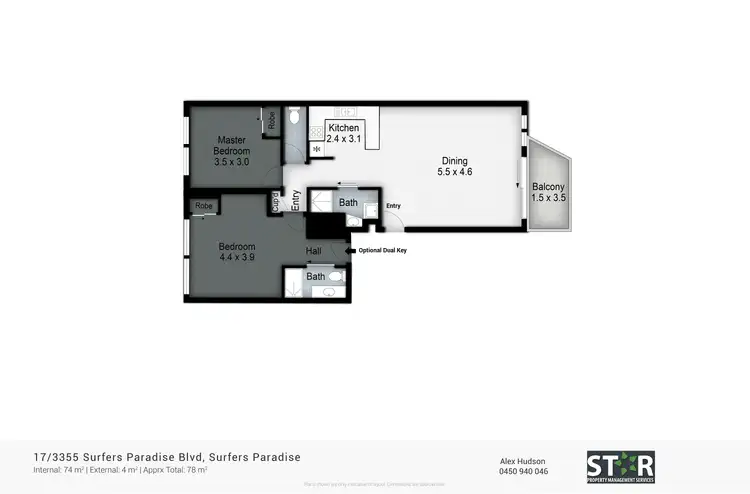 Floorplan of Homely apartment listing, Unit 17/3355 Surfers Paradise Bvd, Surfers Paradise QLD 4217