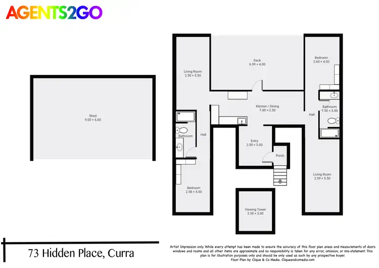 Floorplan of Homely house listing, 73 Hidden Pl, Curra QLD 4570