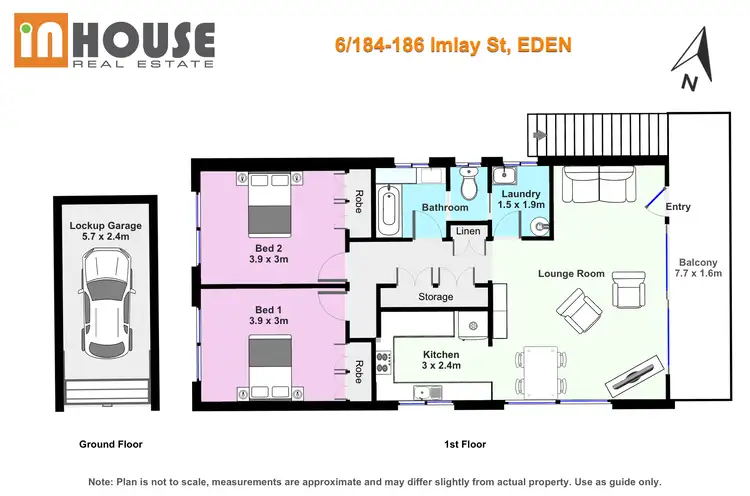 Floorplan of Homely unit listing, Unit 6/184 Imlay St, Eden NSW 2551