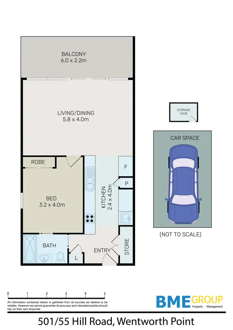 Floorplan of Homely apartment listing, Unit 501/55 Hill Rd, Wentworth Point NSW 2127