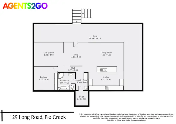 Floorplan of Homely house listing, 129 Long Rd, Pie Creek QLD 4570