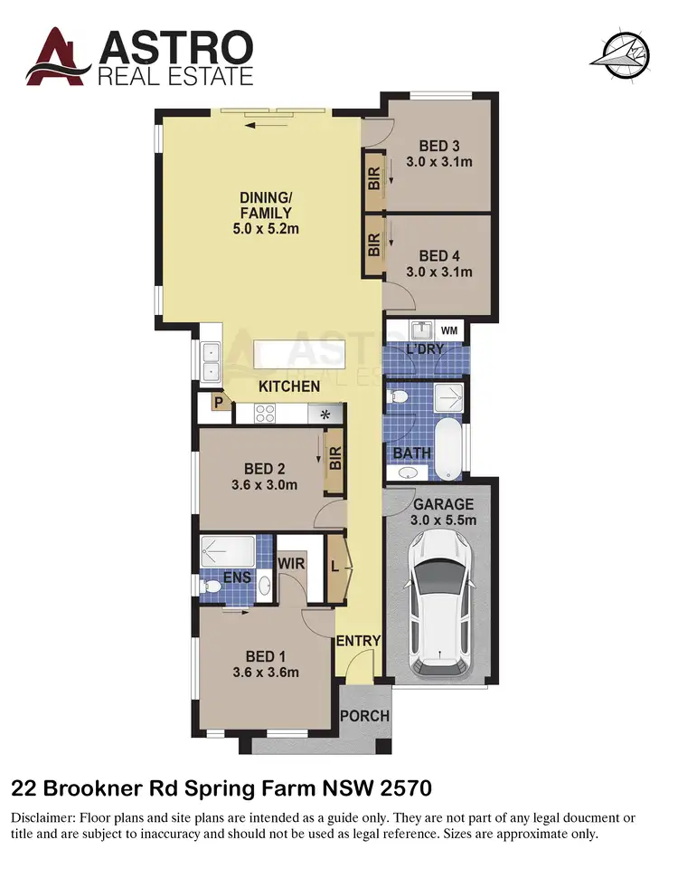 Floorplan of Homely house listing, 22 Brookner Rd, Spring Farm NSW 2570