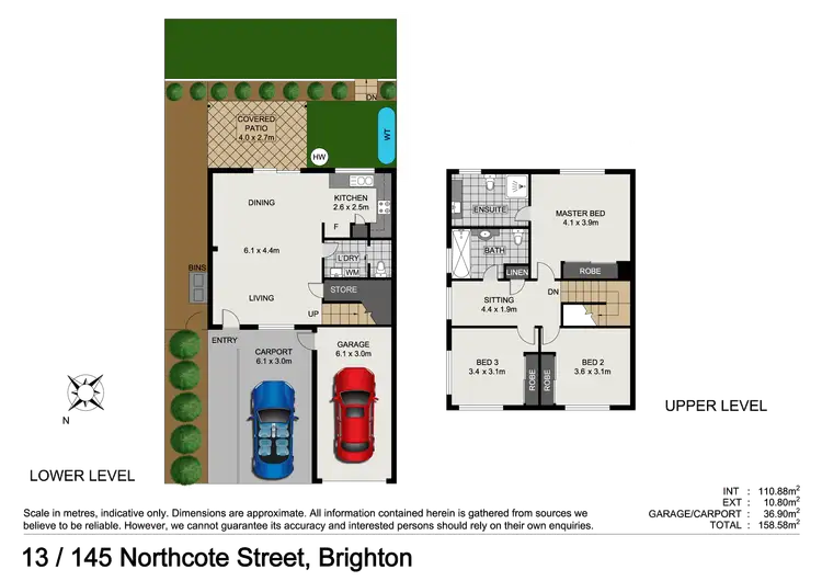 Floorplan of Homely townhouse listing, Unit 13/145 Northcote St, Brighton QLD 4017
