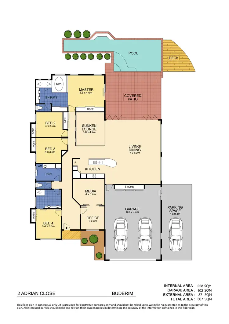 Floorplan of Homely house listing, 2 Adrian Close, Buderim QLD 4556